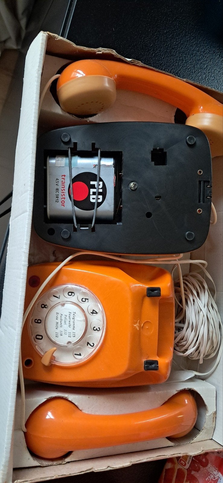 téléphone vintage orange des années 70-80, TV, Hi-fi & Vidéo, Télévisions vintages, Enlèvement