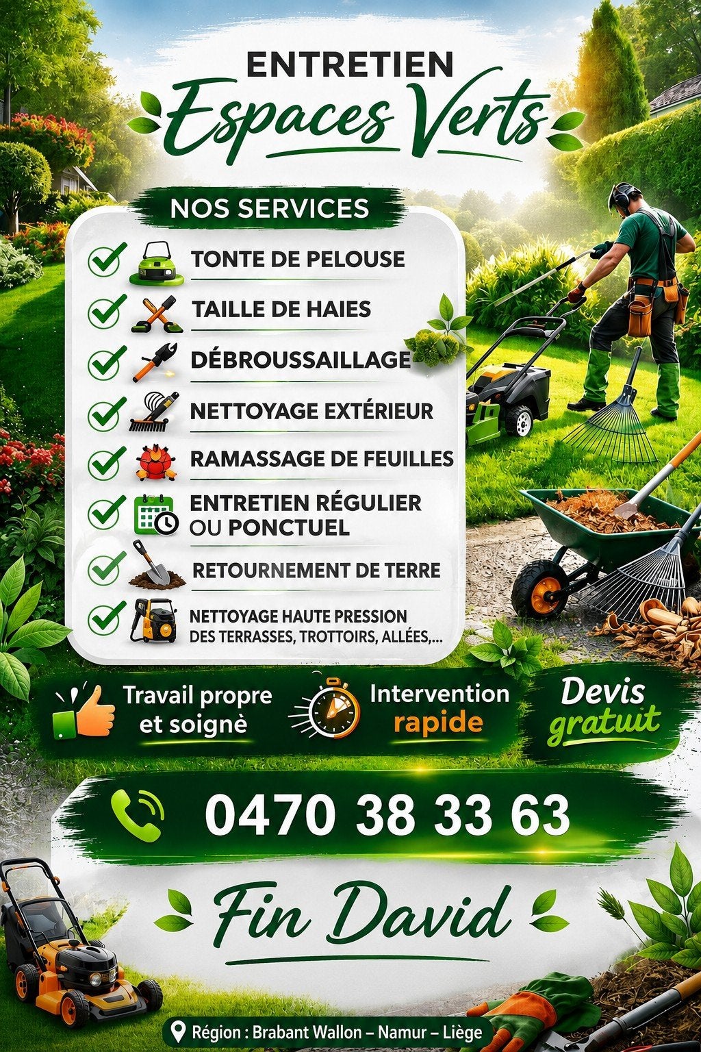 Je m'occupe de votre jardin, Enlèvement