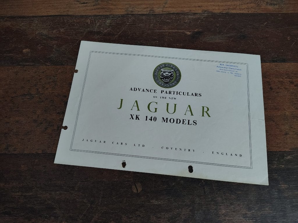 Folder: Jaguar XK 140 Models (1954), Envoi