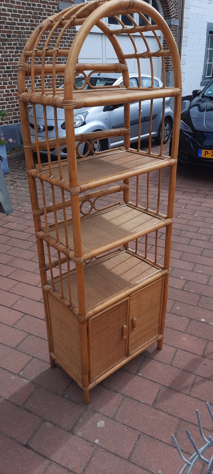 rotan rek, Huis en Inrichting, Ophalen, 50 tot 100 cm, Zo goed als nieuw, 150 tot 200 cm
