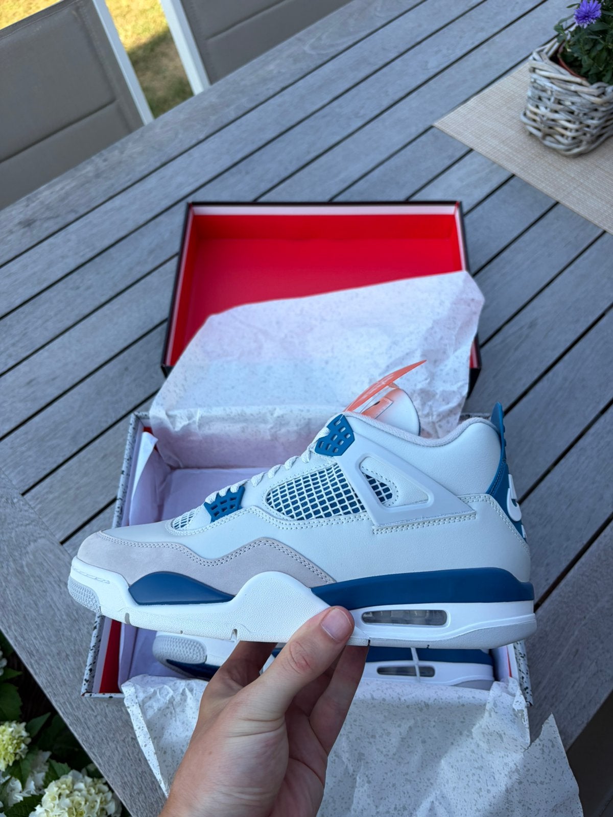 Air Jordan 4 Retro Military Blue, Kleding | Heren, Ophalen of Verzenden