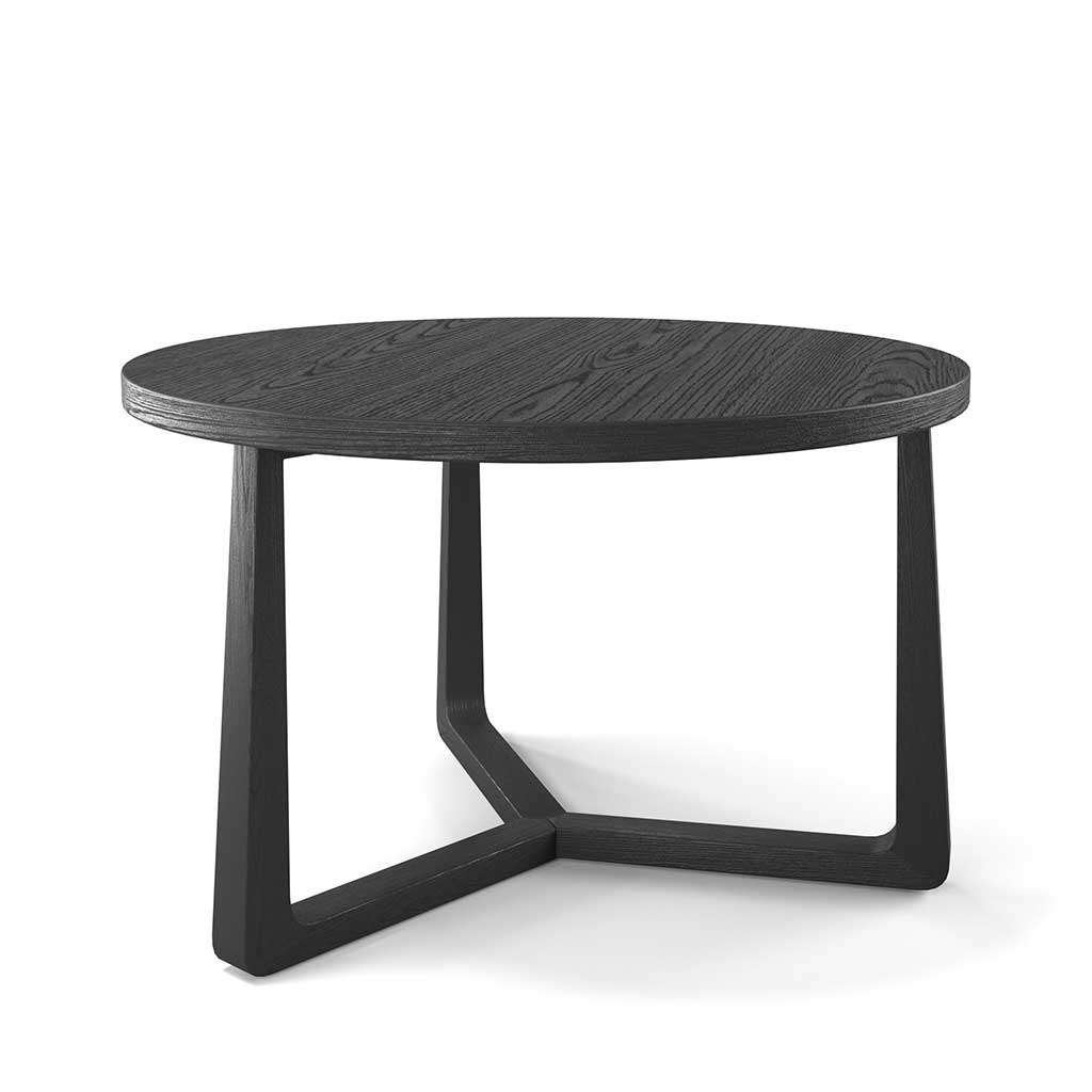 Salontafel (rond) black oak, Huis en Inrichting, Tafels | Salontafels, Ophalen, Rond, 50 tot 100 cm, 5 – 50