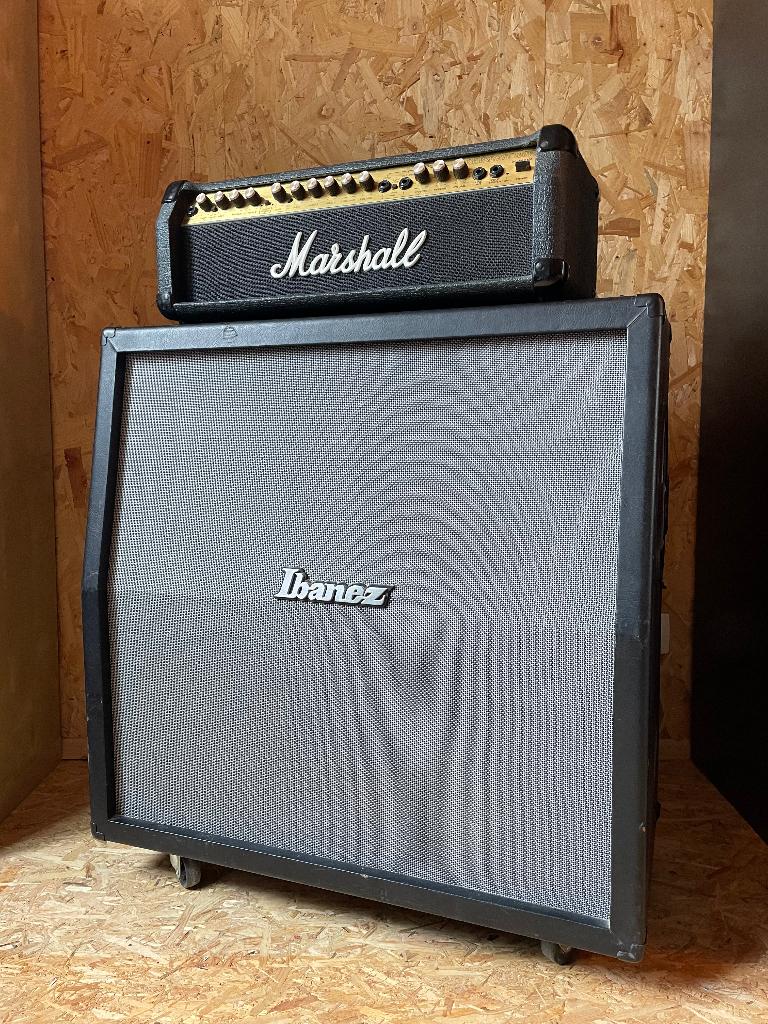 Marshall Valvestate model 8100 100w + Ibanez 4x12 cab 400w, Musique & Instruments, Enlèvement, Utilisé, Guitare, 100 watts ou plus