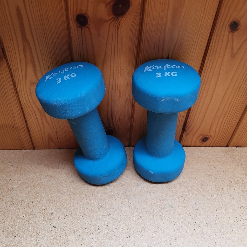 Gewichten, Dumbbell 3 kg 2 stuks, Sports & Fitness, Enlèvement ou Envoi, Utilisé, Bras, Haltère