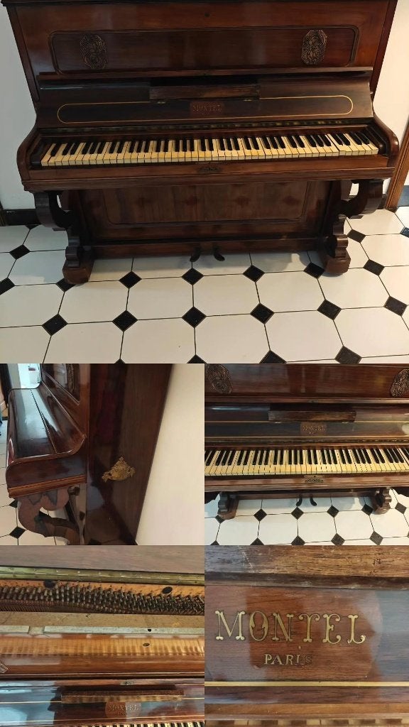 Piano Montel Paris, Musique & Instruments, Pianos, Brillant, Brun, Enlèvement, Utilisé