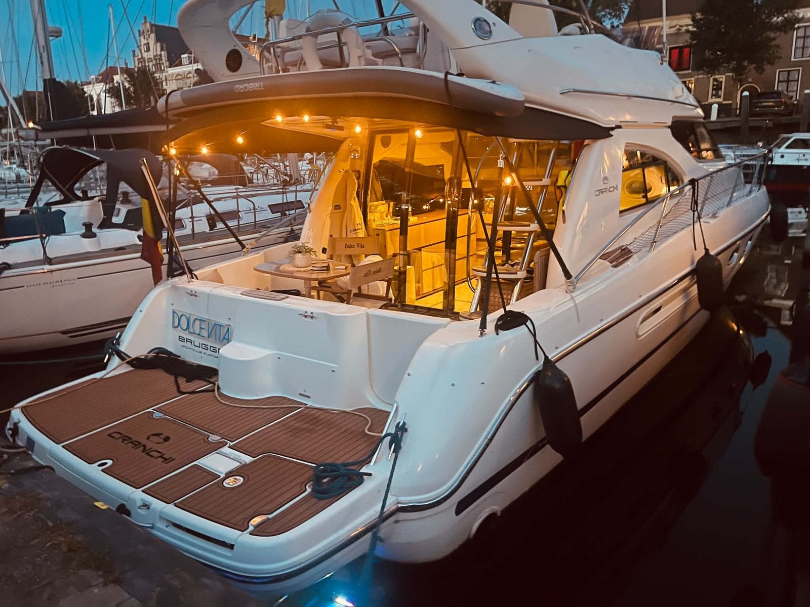 Cranchi flybridge 40 atlantique motorboot, Watersport en Boten, Ophalen, Overige merken, Binnenboordmotor, Diesel