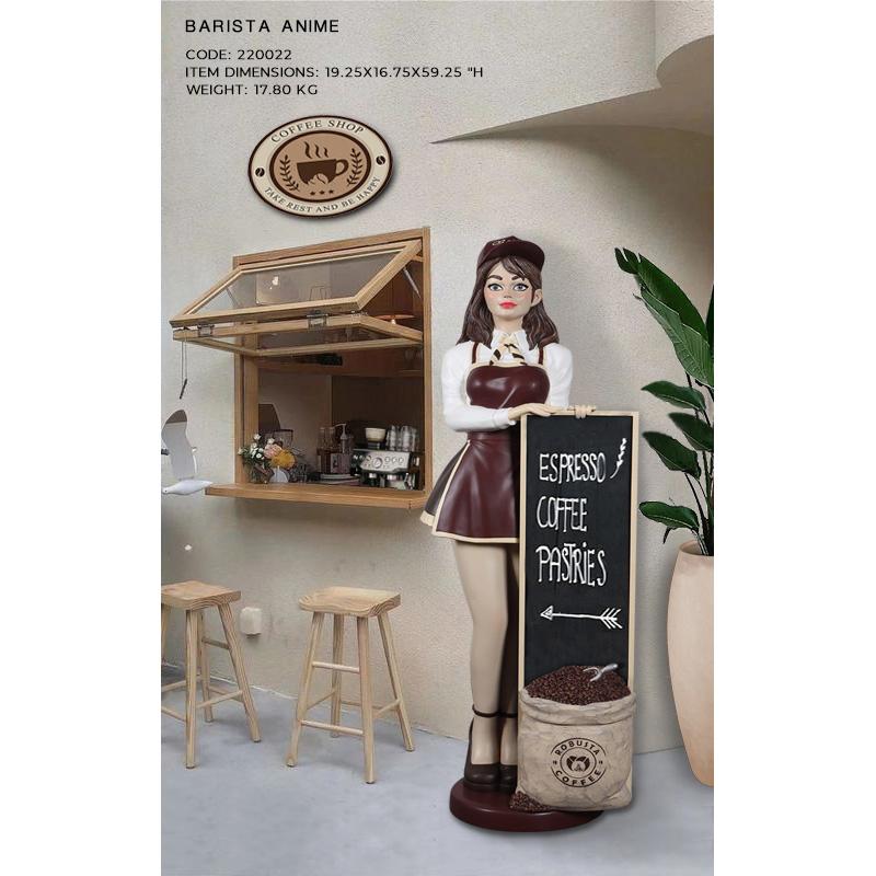 Butler Barista Anime150 cm – Koffie Ober, Ophalen, Nieuw