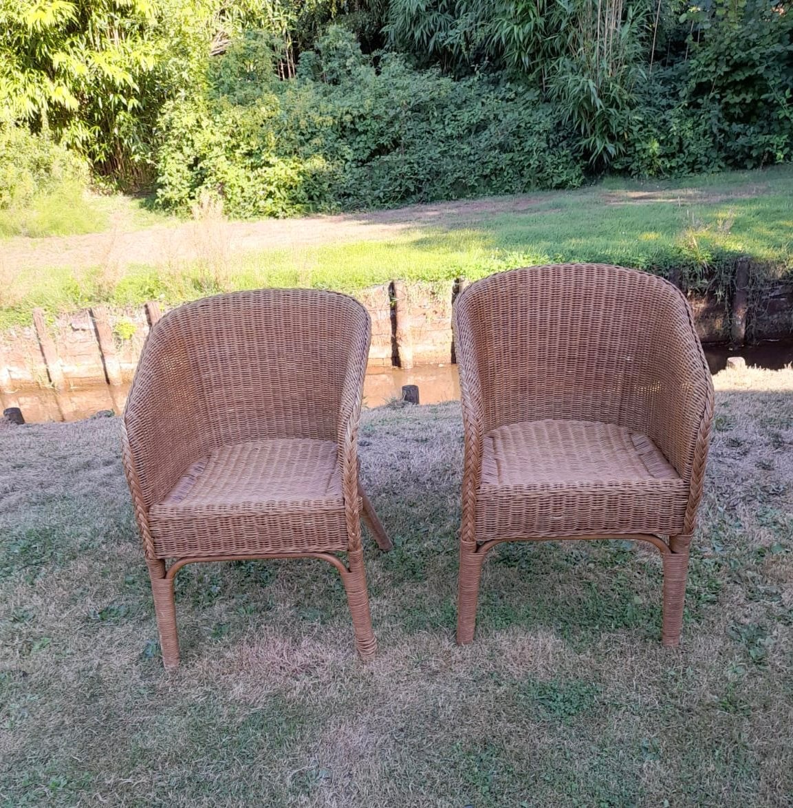 Rotan stoelen, Tuin en Terras, Ophalen, Gebruikt, Rotan