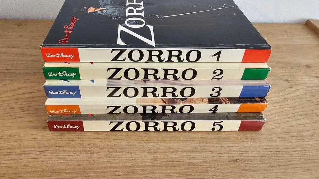 Complete 5-delige Zorro boekenreeks (jaren ’60), Ophalen, Zo goed als nieuw
