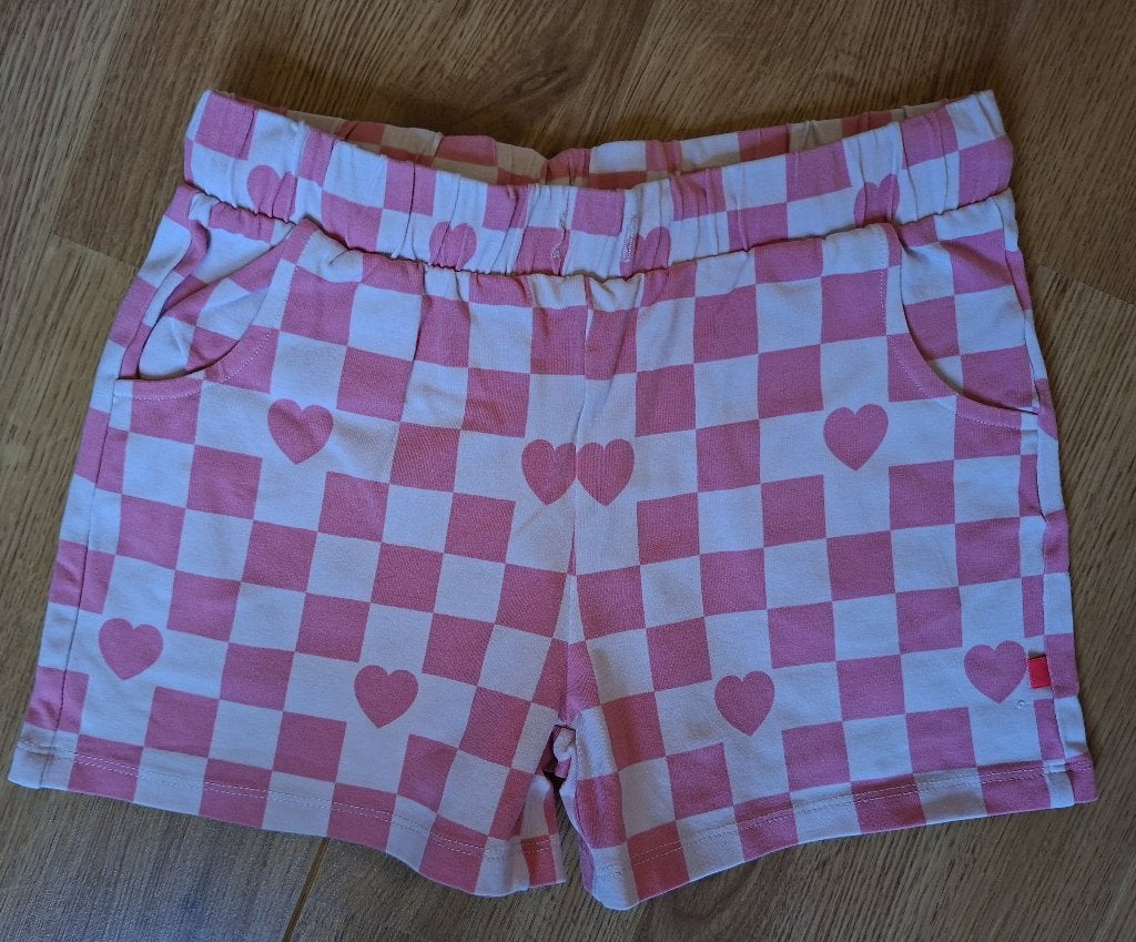 Someone wit/roze short 128, Kinderen en Baby's, Kinderkleding | Maat 128, Gebruikt, Meisje, Broek, Ophalen of Verzenden