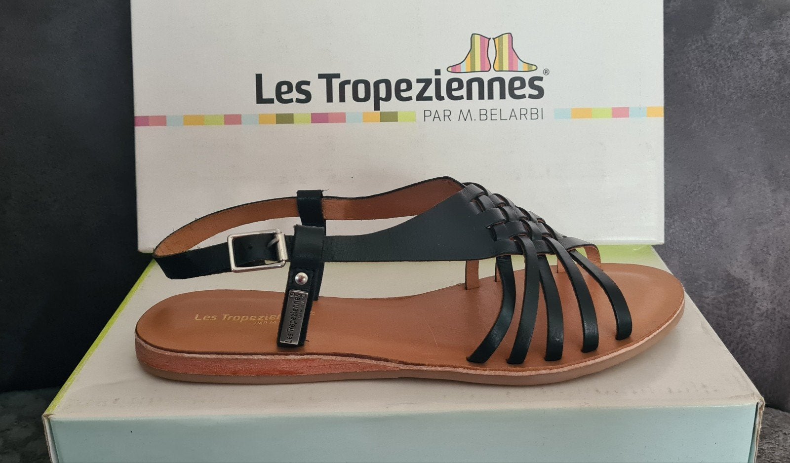 Sandales "Les Tropéziennes" pointure 38, Neuf, Enlèvement, Les Tropézeinnes, Noir
