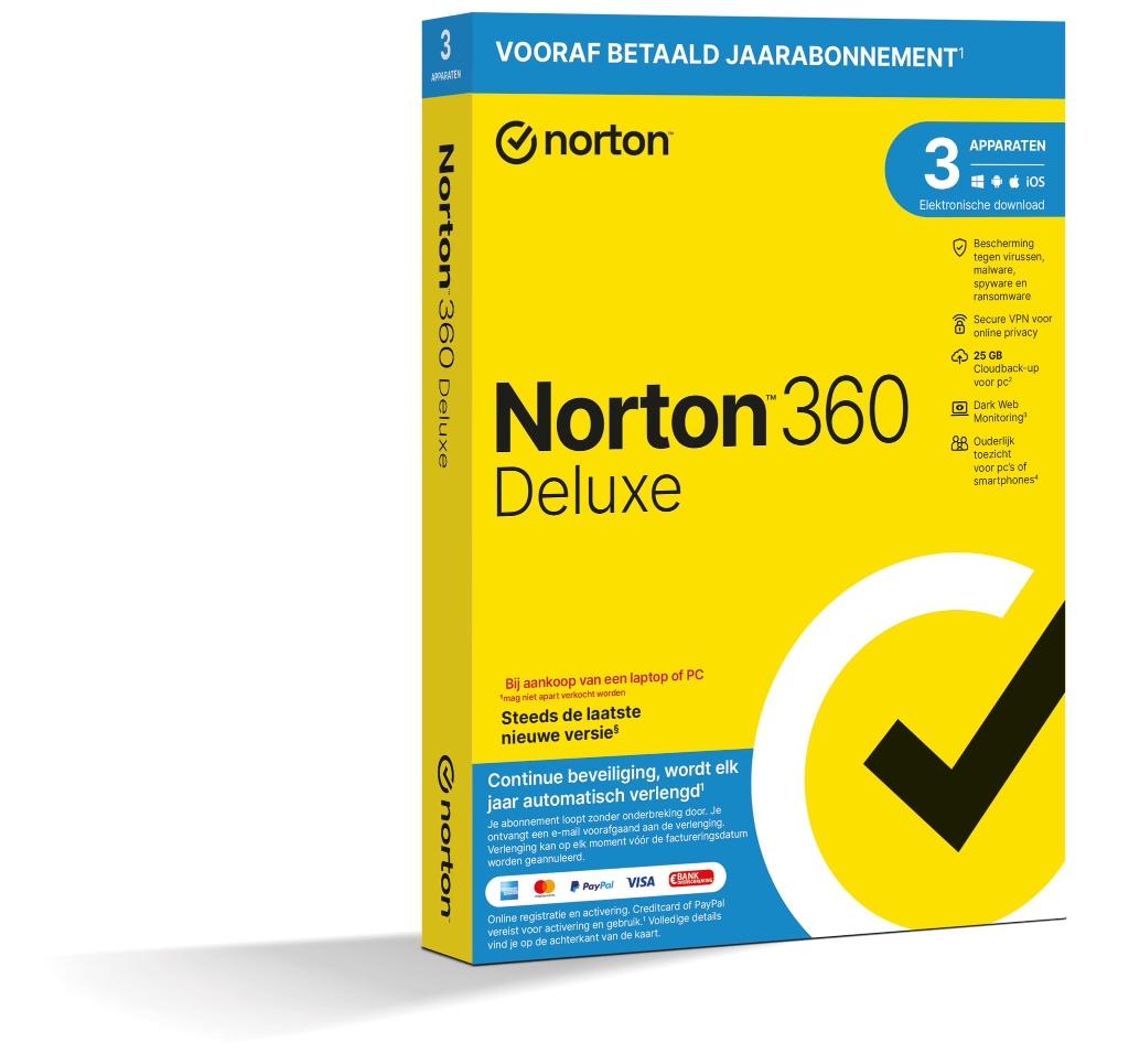 Norton 360 Antivirus 1 jaar - 3 apparaten Mac PC etc, Computers en Software, Antivirus- en Beveiligingssoftware, Ophalen, Nieuw
