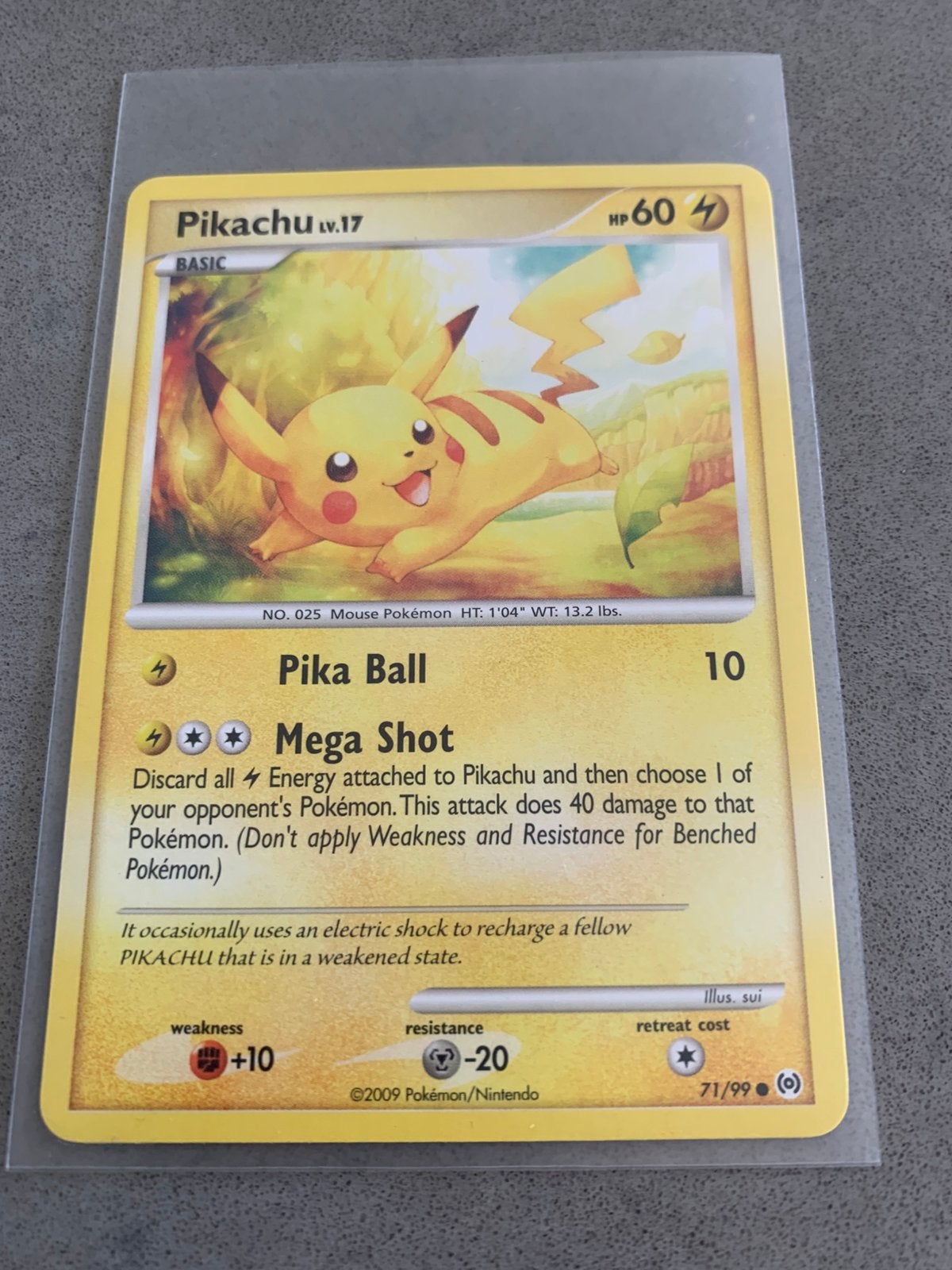 Pikachu niveau 17 71/99, Enlèvement ou Envoi, Comme neuf
