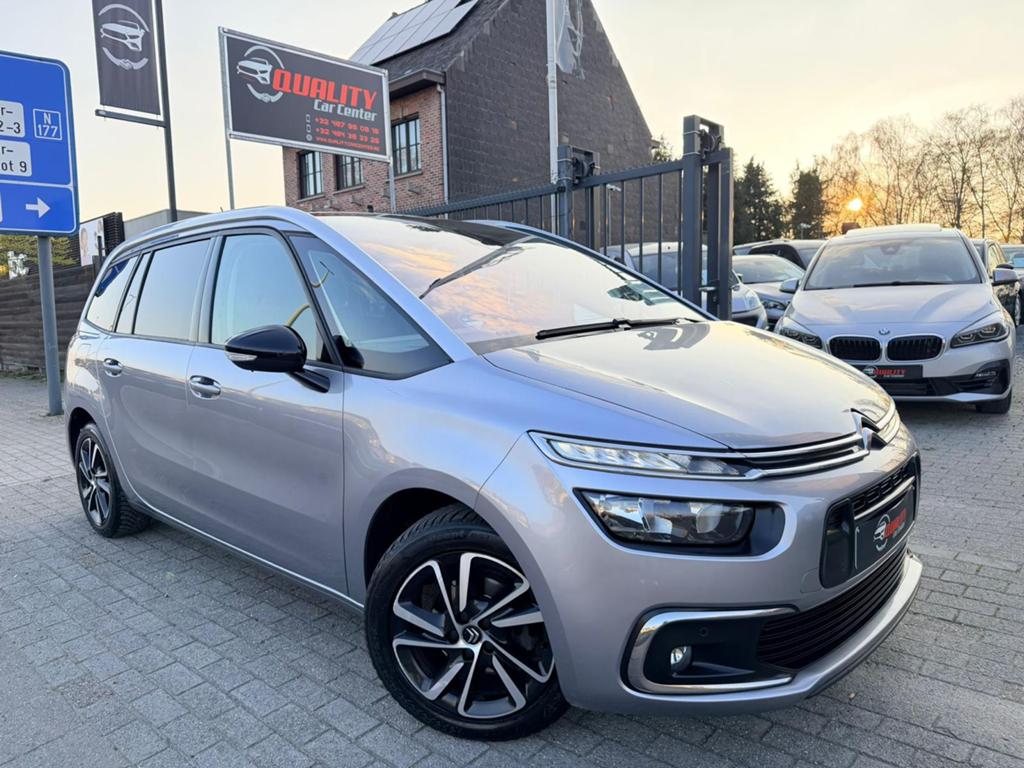 Citroen C4 Grand Picasso 2017 090000km AUTOMAAT 7zitpl Full, Auto's, Citroën, Euro 6, 1198 cc, Zilver of Grijs, Adaptive Cruise Control
