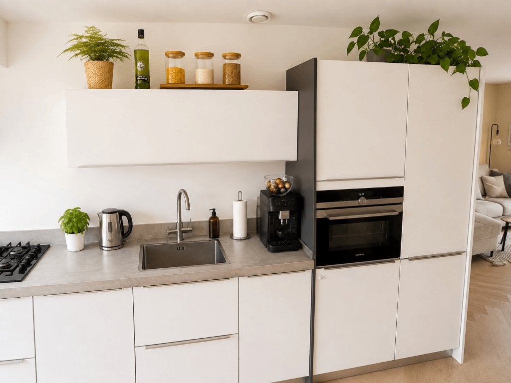 ✨ CUISINE DROITE BLANCHE ÉLÉGANTE 435 CM +APPAREILS, Maison & Meubles, Cuisine | Cuisines complètes, Comme neuf, Cuisine à paroi simple