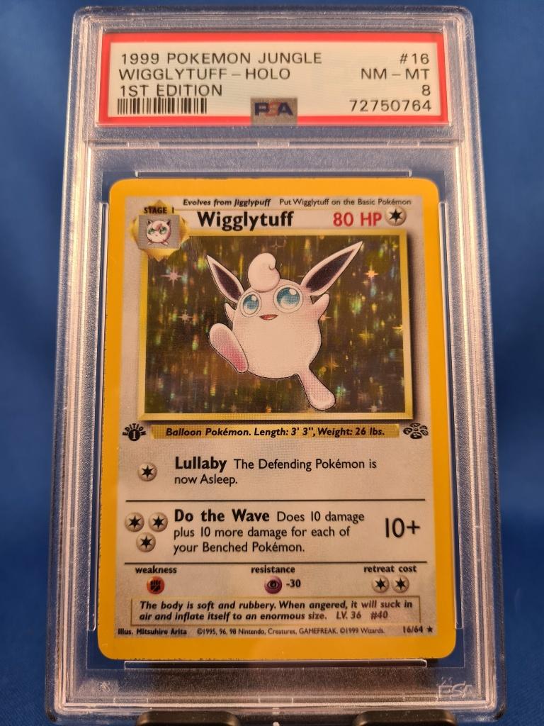 Wigglytuff 16/64 - Jungle (1st edition) (PSA 8), Envoi, Utilisé
