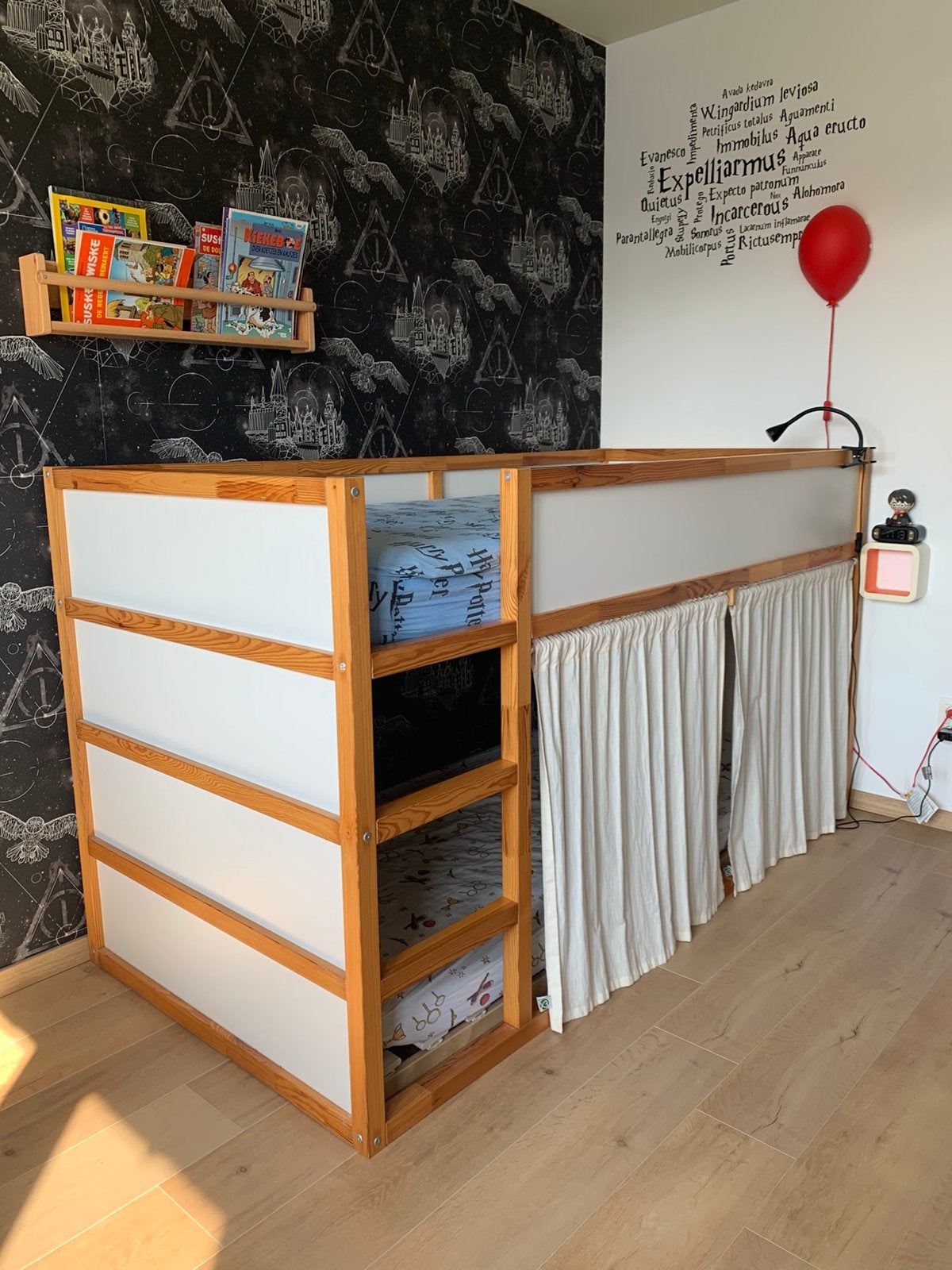 IKEA KURA omkeerbed, incl. extra lattenbodem & gordijntjes, Ophalen, Zo goed als nieuw