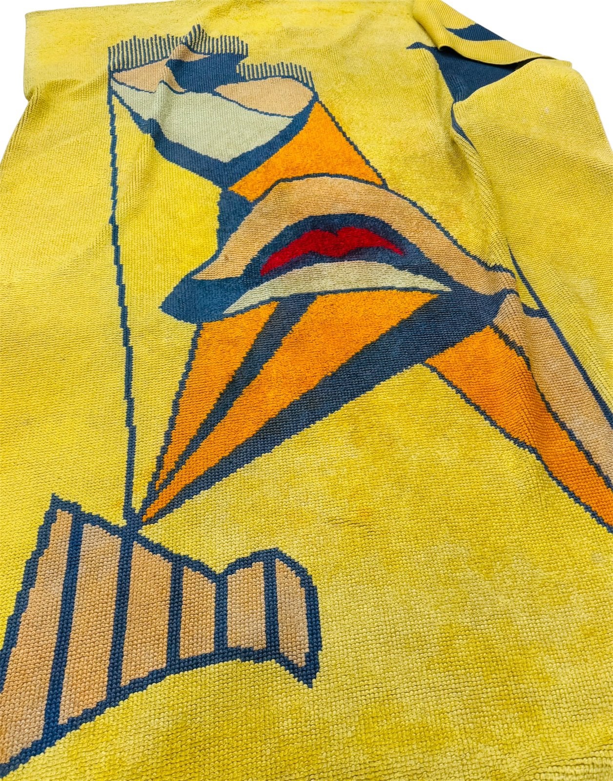 unieke mid-century / retro hand geweven tapijt, Maison & Meubles, Enlèvement ou Envoi
