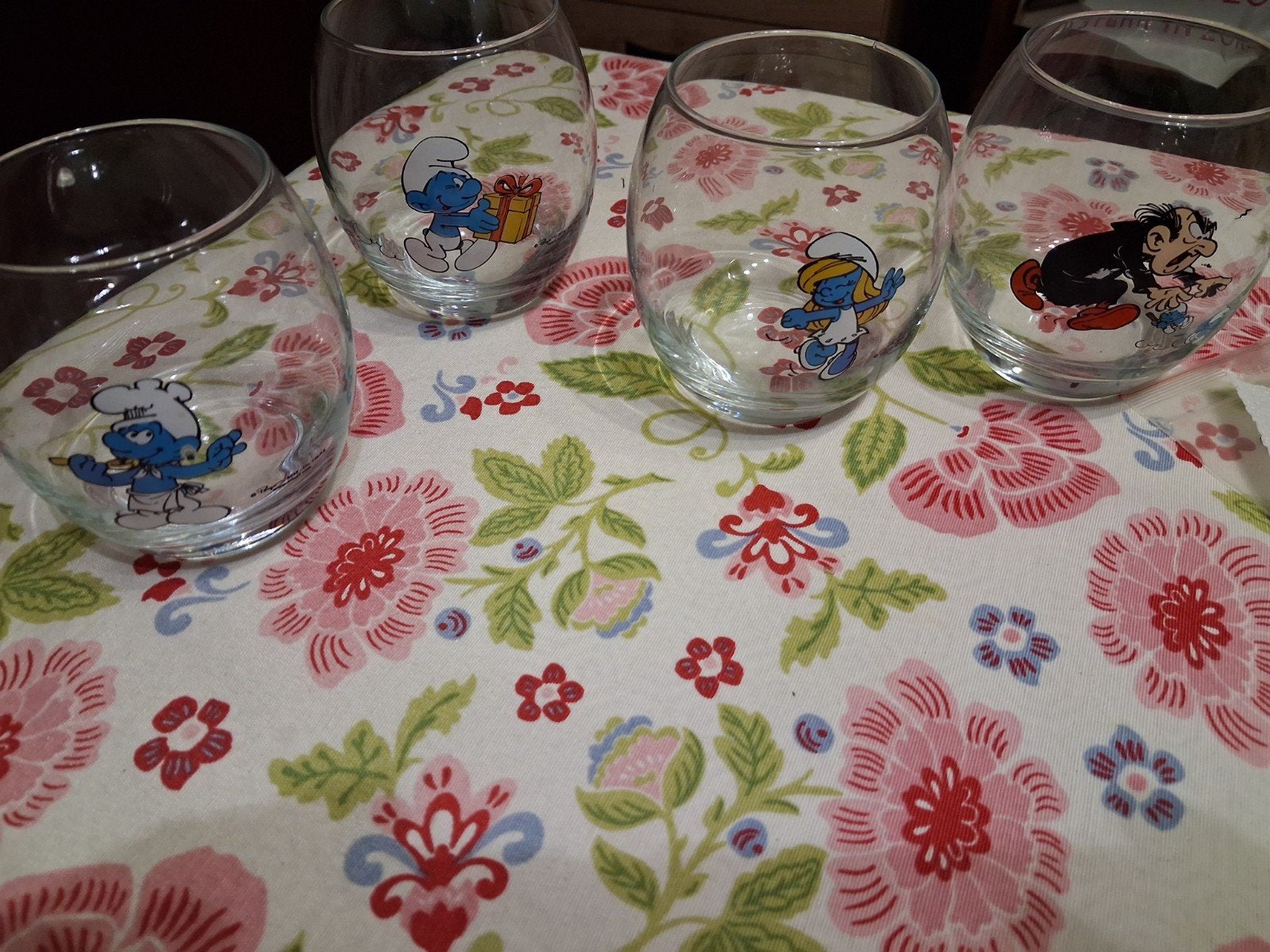 4 smurfen glazen, Verzamelen, Ophalen