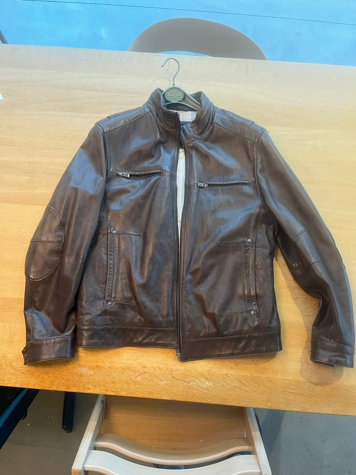 Milestone leren jas maat 52, Kleding | Heren, Ophalen, Zo goed als nieuw, Maat 52/54 (L)