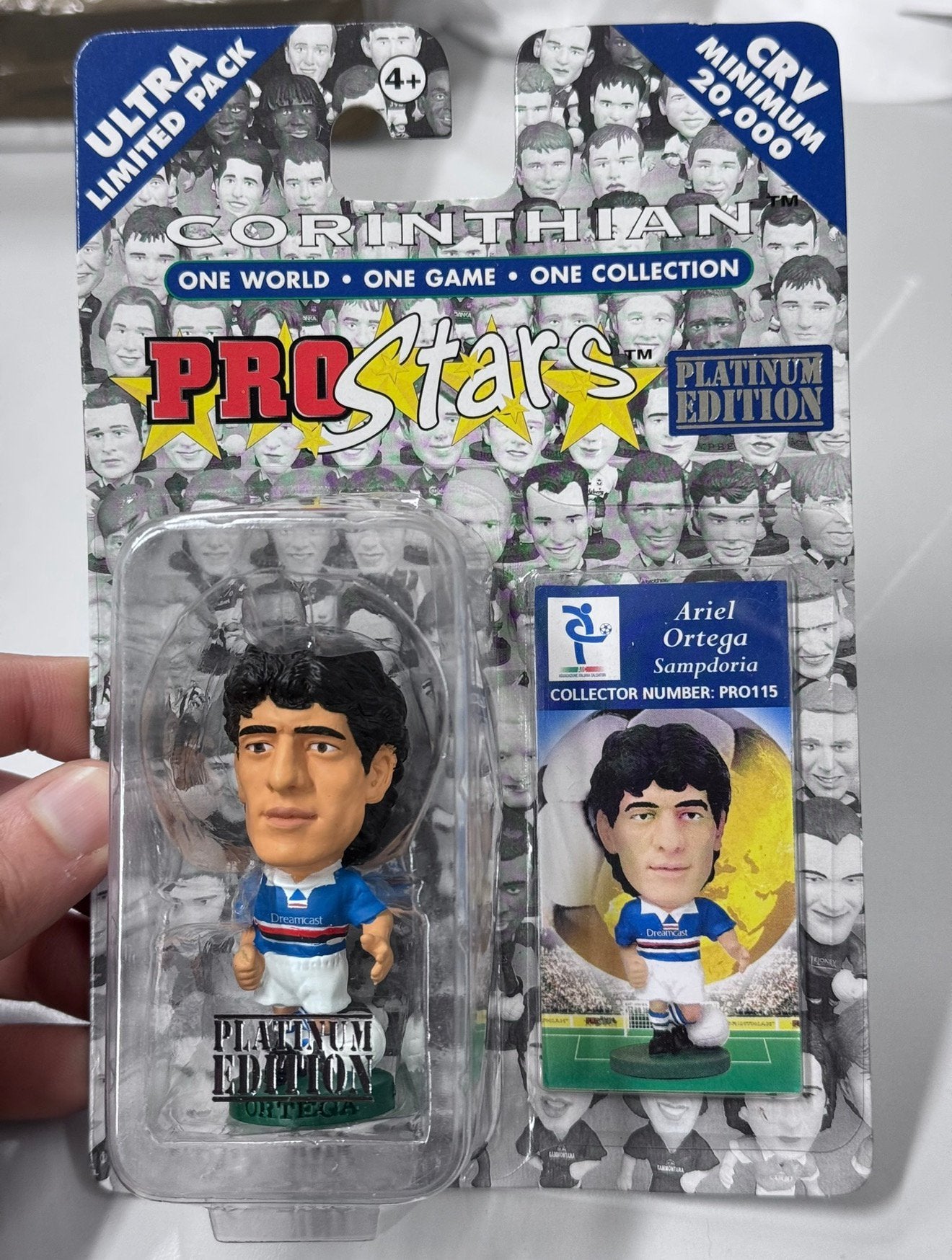Poupée de football Ariel Ortega Sampdoria PRO115 Prostar, Enlèvement ou Envoi, Neuf, Statue ou Poupée