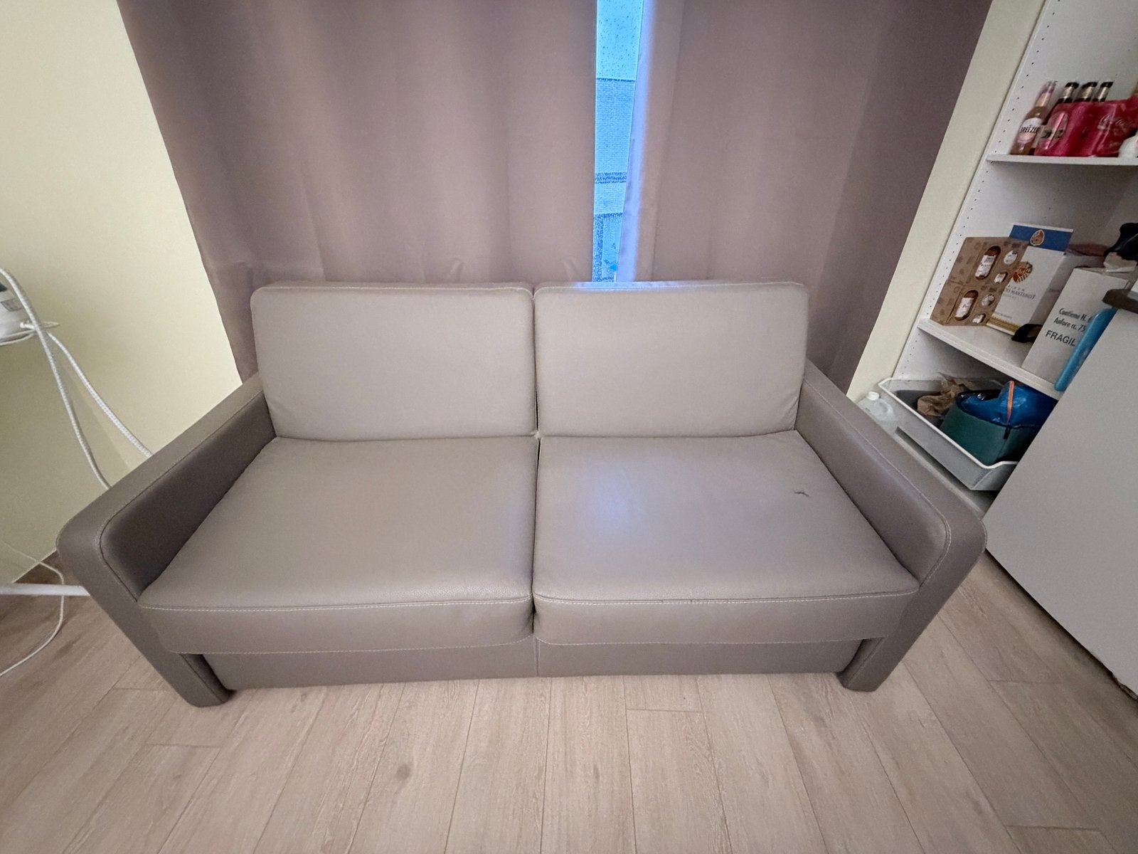 Zetelbed, Ophalen, Beige, Tweepersoons, Zo goed als nieuw