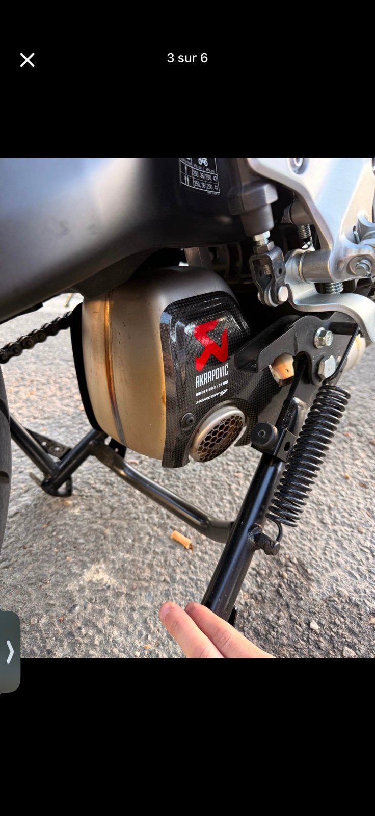 Yamaha tracer 9 akrapovic, Enlèvement