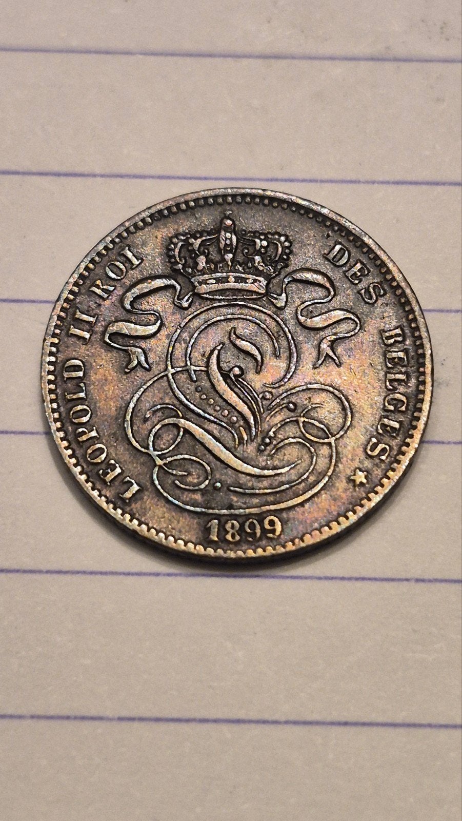 1 centiem koper leopold 2 van 1899 Frans, Timbres & Monnaies, Monnaies | Belgique, Enlèvement ou Envoi, Autre, Monnaie en vrac