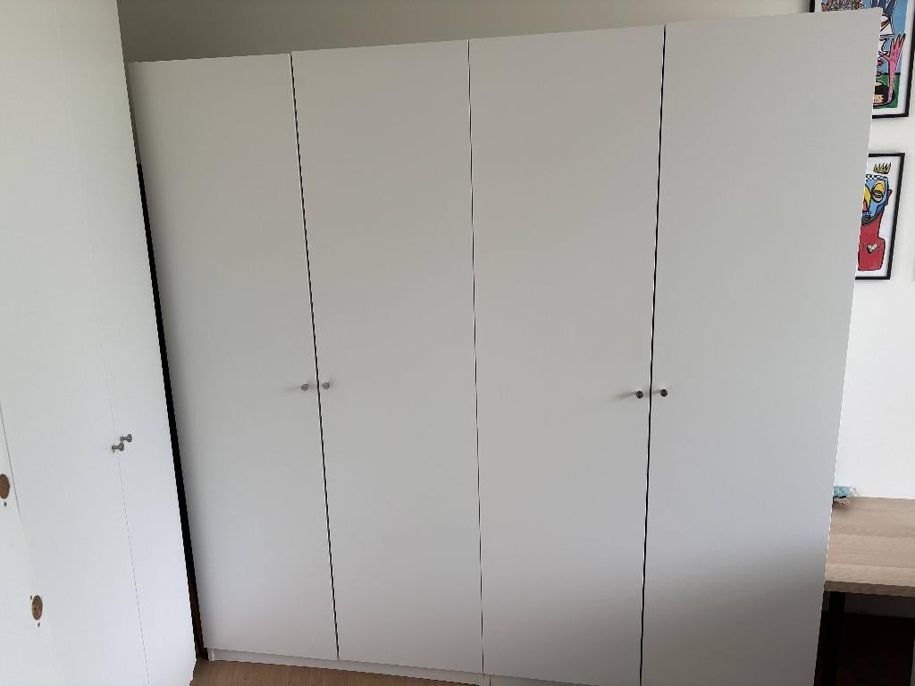 2x Kledingkast Ikea Pax/Forsand, wit, 100 x 60x 201cm, Huis en Inrichting, Kasten | Kleerkasten, Ophalen, Gebruikt, 200 cm of meer