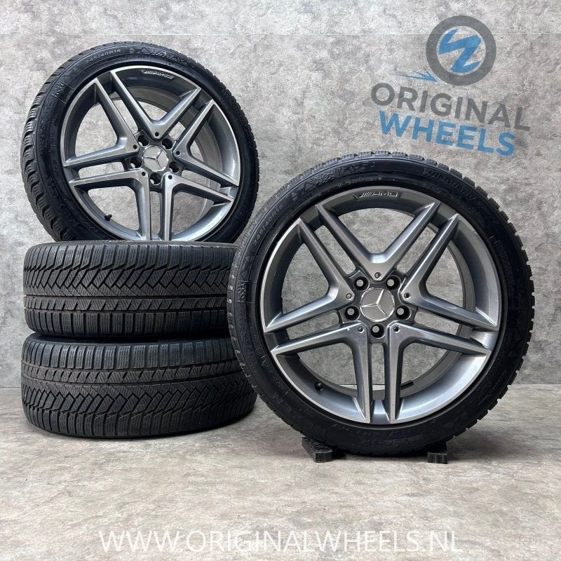 18 inch originele AMG velgen + winterbanden Mercedes A45 AMG, Auto-onderdelen, 18 inch, -, -, Banden en Velgen
