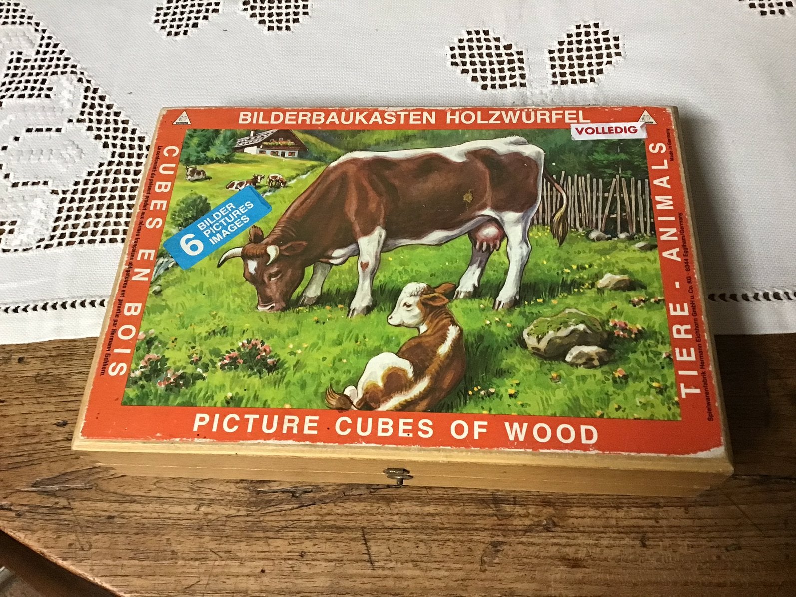 Houten blokkenpuzzle puzzel, Ophalen of Verzenden, Zo goed als nieuw