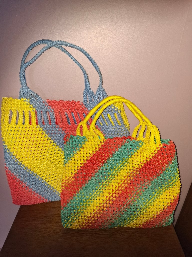 2 regenboog boodschappentassen, Ophalen, Zo goed als nieuw, Overige kleuren, Shopper