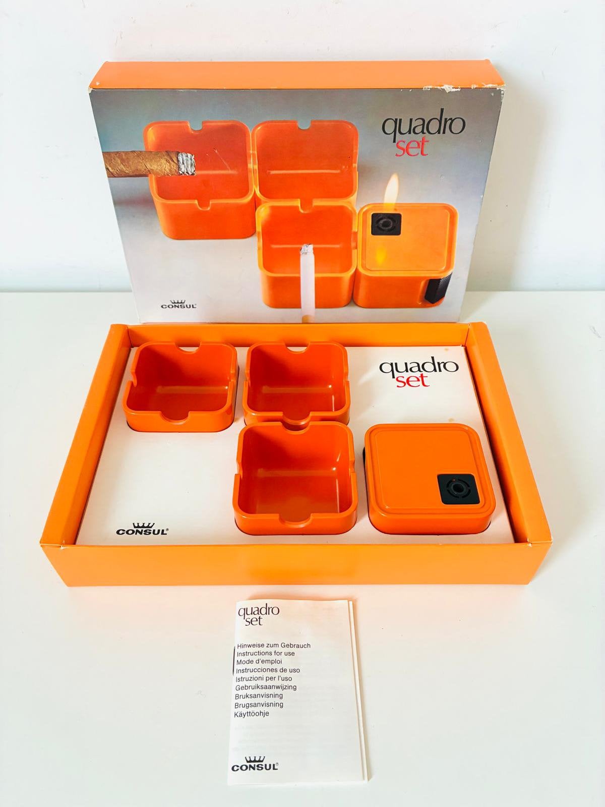 Set fumeur Consul Quadro Florian Seiffer space age 70s neuf, Collections, Rétro, Enlèvement ou Envoi