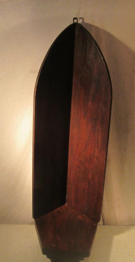 Oude Houten Hoek Console - 26x30x82, Ophalen of Verzenden