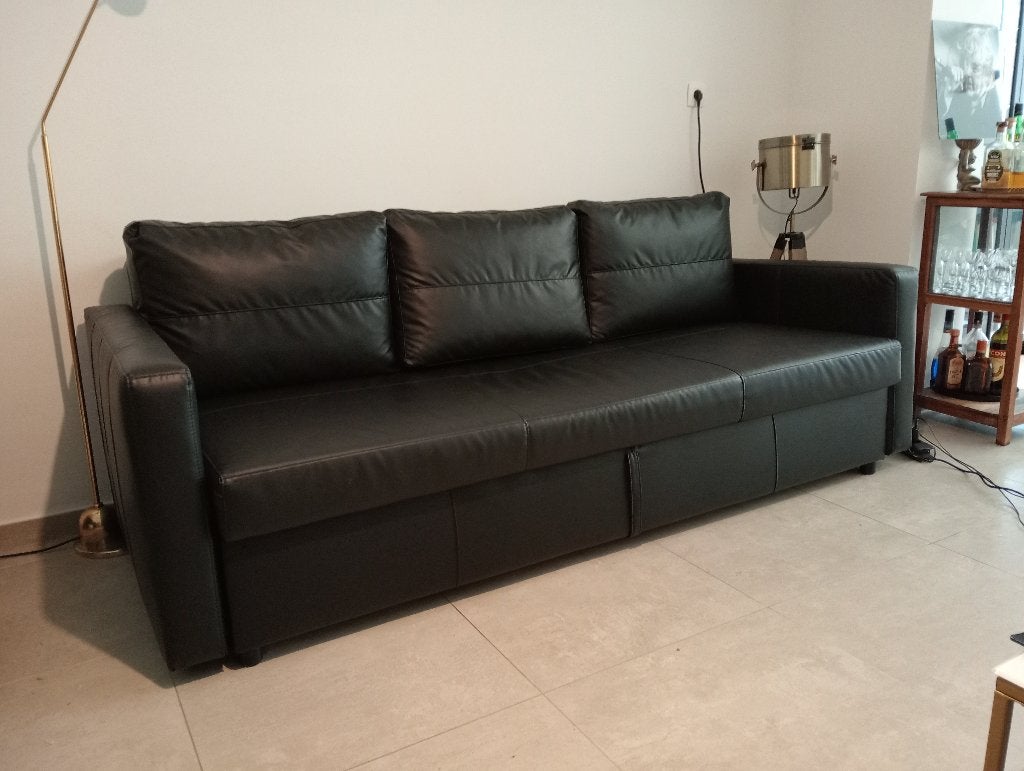 canapé lit 3 places simili cuir, Trois personnes, 100 à 125 cm, 200 à 250 cm, Banc droit