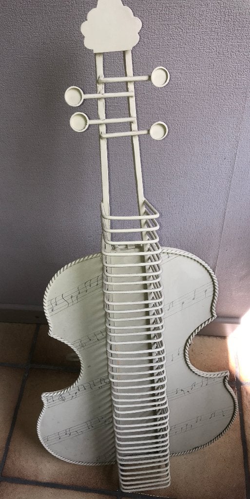 Porte cd en forme de guitare en métal Beige Décoration, Enlèvement, Utilisé, Métal, CD