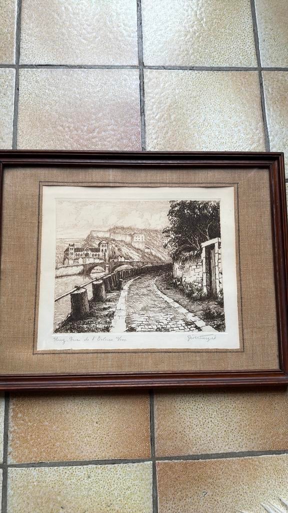 Lot de 3 Gravures - Eaux-fortes - Géo Warzée, Enlèvement
