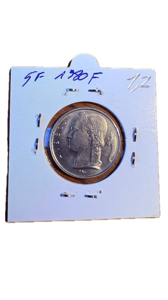 BAUDOUIN I : 5 FRANCS 198OF, Enlèvement ou Envoi