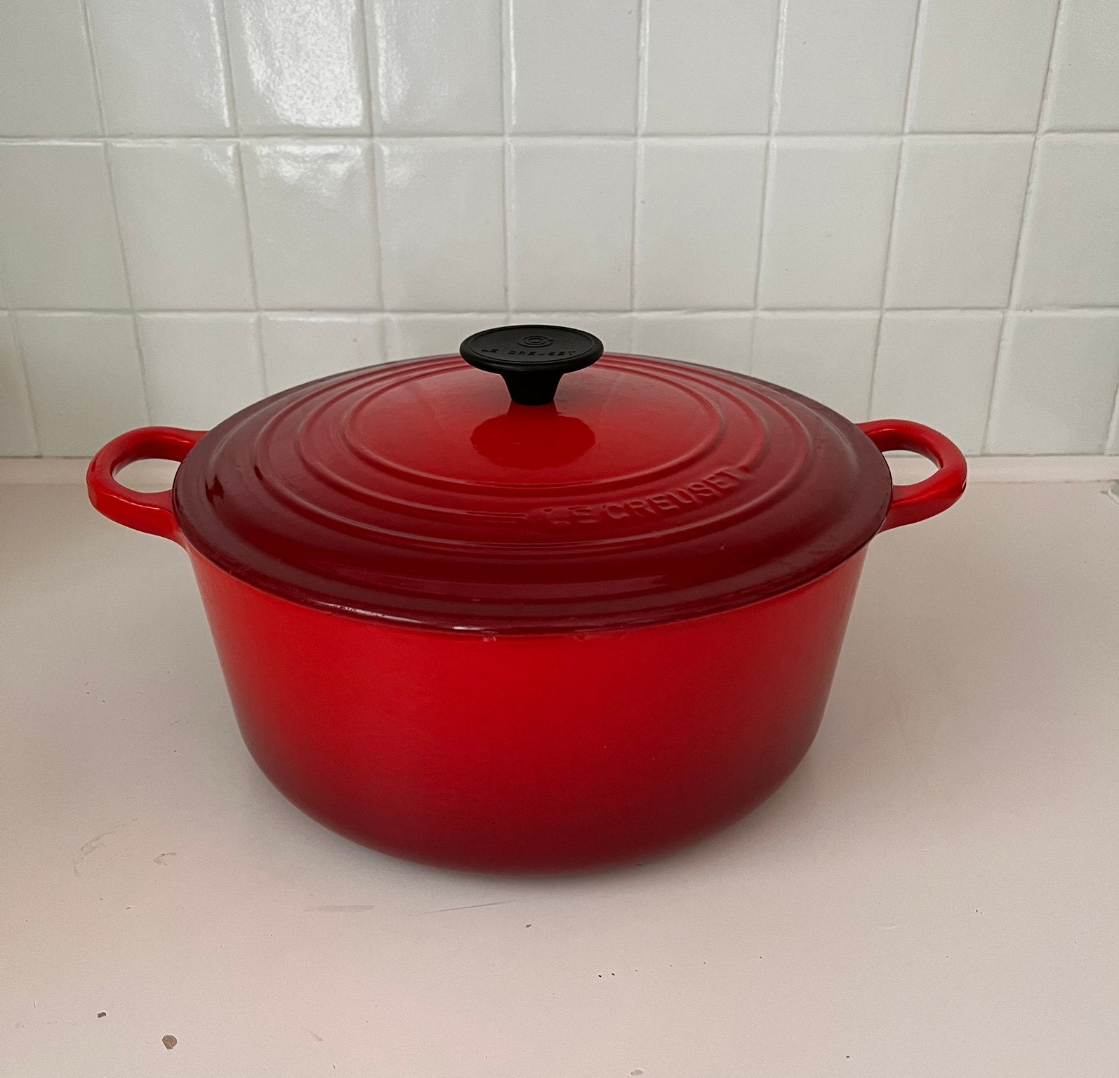 Cocotte Le Creuset 26 cm etat impeccable, Huis en Inrichting, Keuken | Potten en Pannen, Ophalen, Zo goed als nieuw, Braadpan