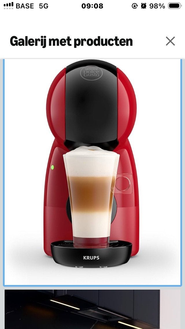 Krups Nescafé Dolce Gusto Piccolo XS Red & Black, 10 kopjes of meer, Ophalen of Verzenden, Koffiepads en cups, Afneembaar waterreservoir
