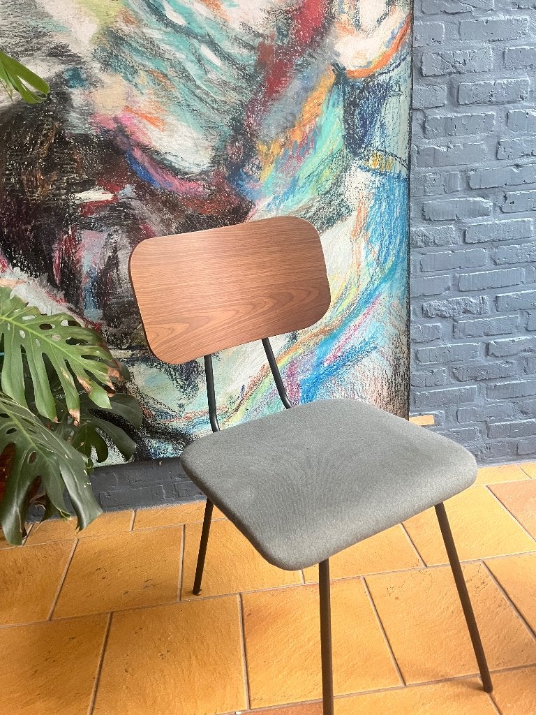 Groene retro stoelen - 4 stuks, Maison & Meubles, Autres couleurs, Bois, Enlèvement, Utilisé