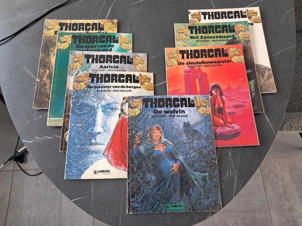 mooi lot eerste drukken THORGAL Nr.11 tem 19 (8 strips), Complete serie of reeks, Ophalen of Verzenden, Gelezen