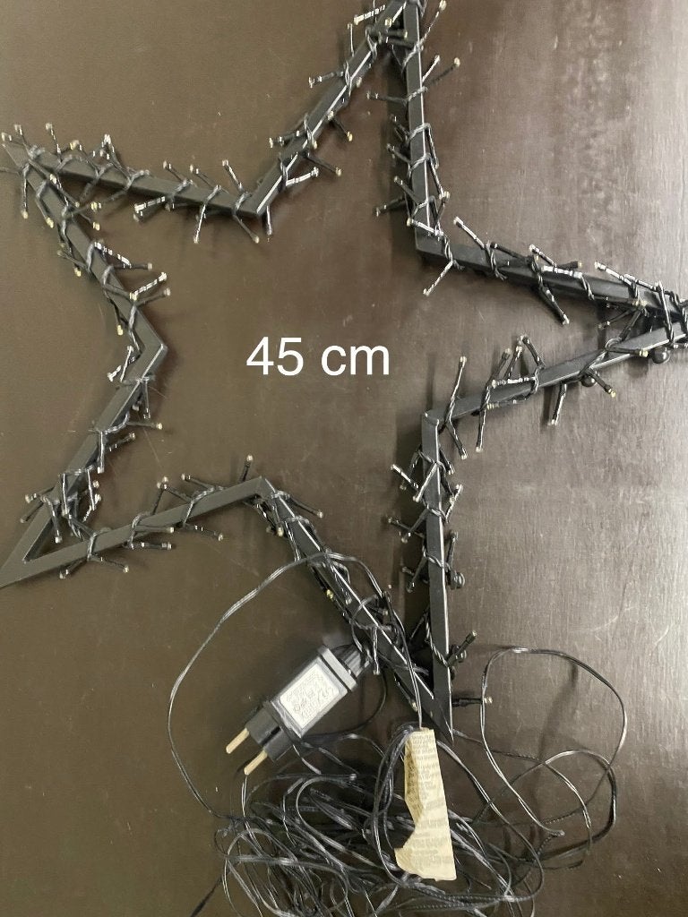 Étoile lumineuse noire 45 cm – décoration de Noël, Divers, Enlèvement