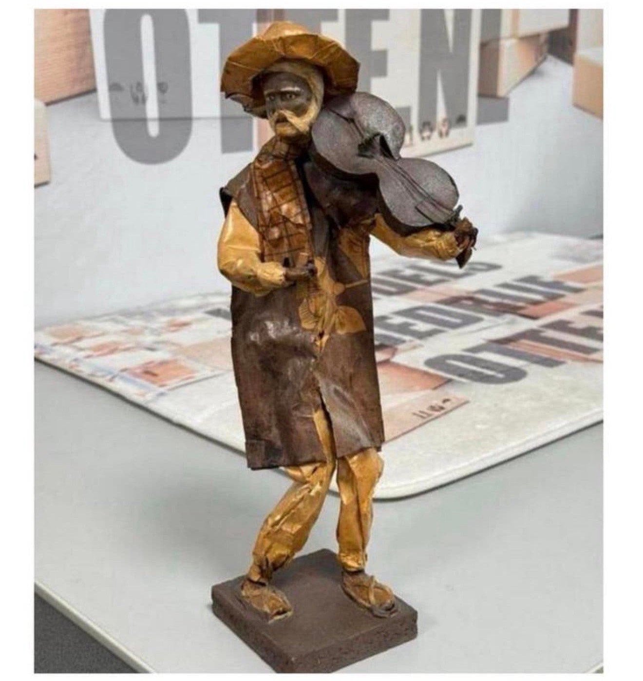 Vintage Mexicaanse Papier-Maché Pop beeldje mexico 35cm, Ophalen of Verzenden