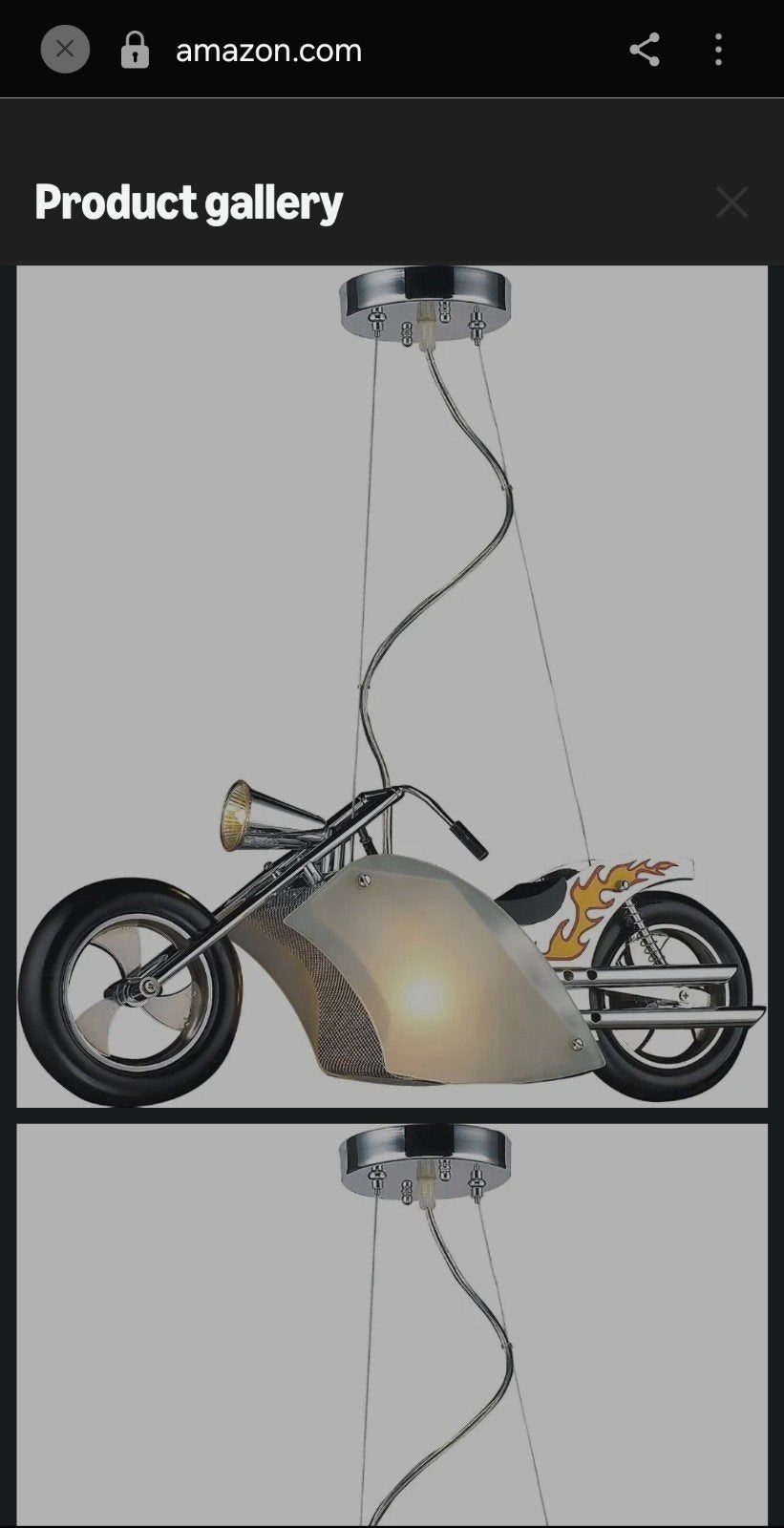 Harley Davidson plafondlamp voor motorfietsen, Ophalen