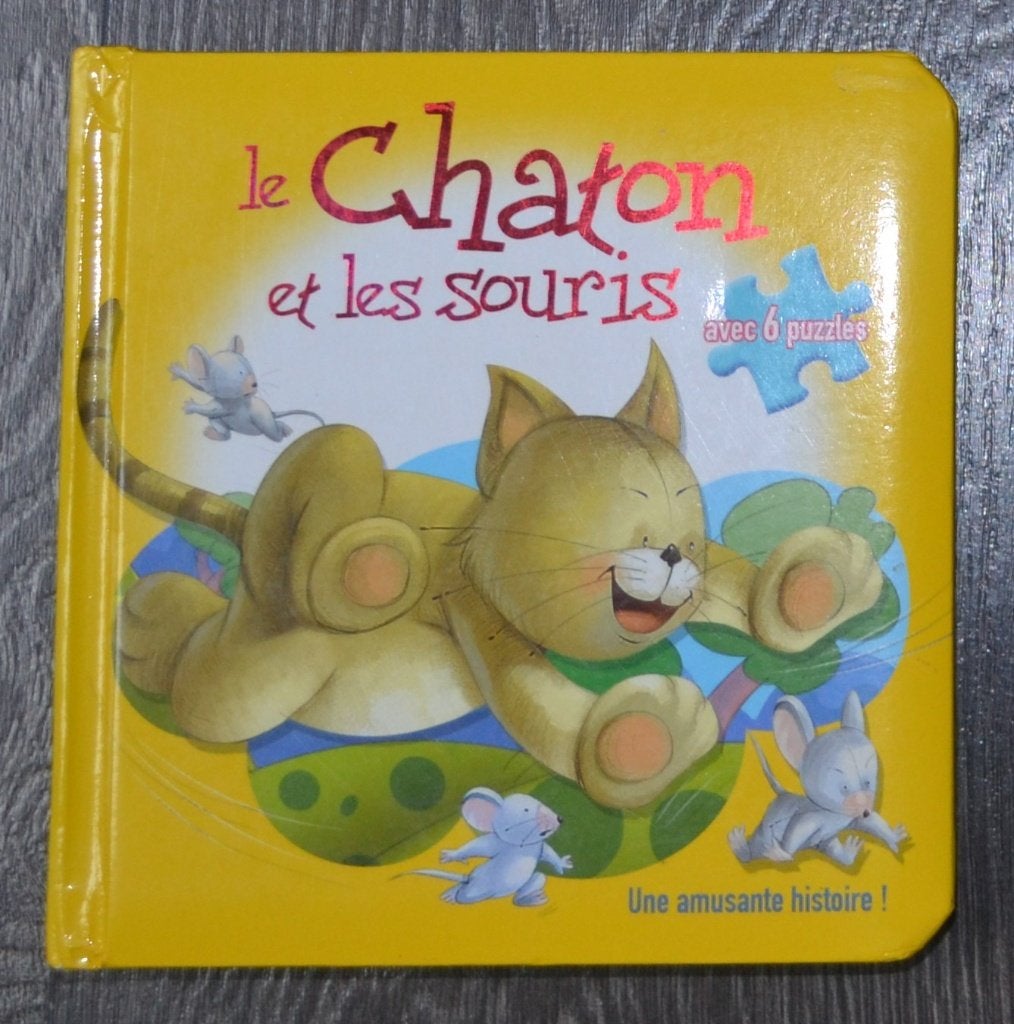 Livre : histoire + 6 puzzles "Le Chaton et les Souris", Enlèvement ou Envoi, Utilisé, Fiction général