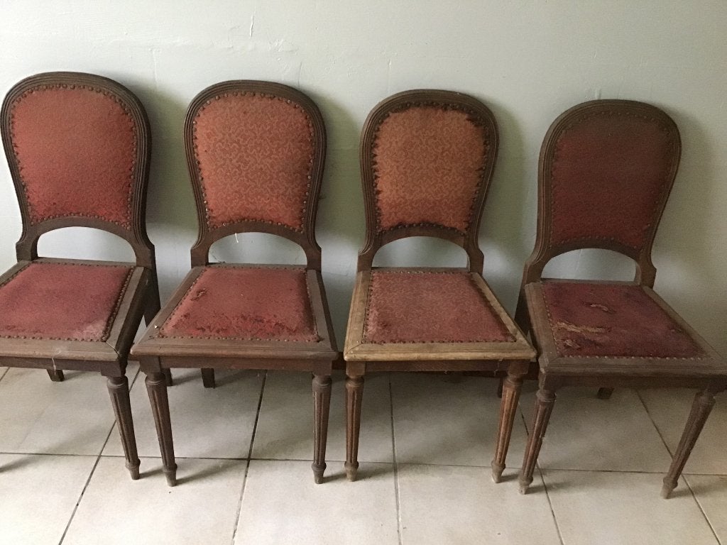4 op te maken Louis XVI stoel, Antiek en Kunst, Ophalen
