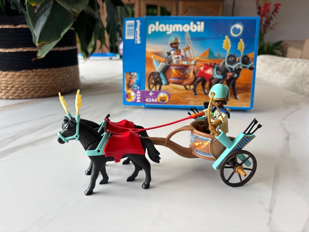 Playmobil 4244 - Pharaon et Char égyptien, Comme neuf, City action, Figurines, Kit complet
