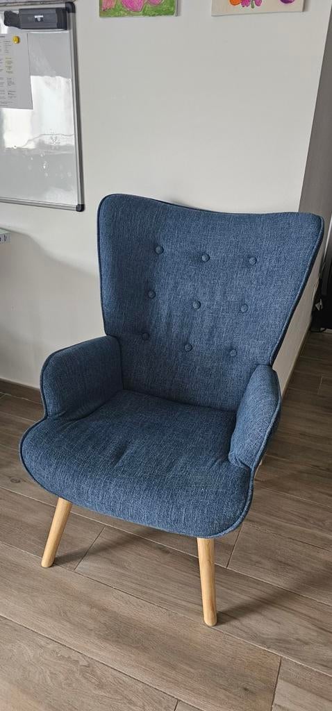 Moderne fauteuil / stoel – Scandinavische stijl – Zeer netje, Huis en Inrichting, Ophalen, Stof