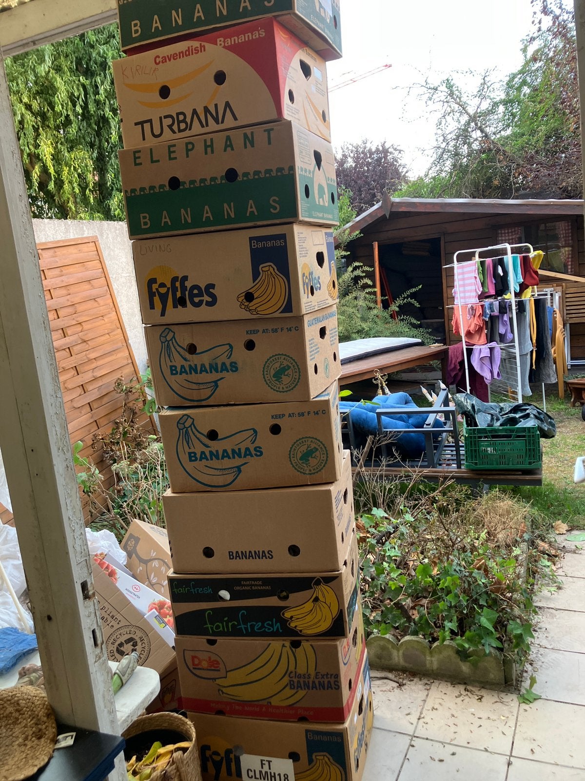 Gratis bananendozen, Enlèvement, Utilisé